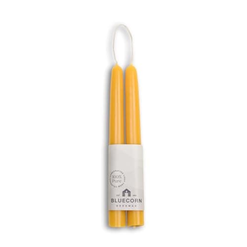 Bluecorn Beeswax Tapers, Raw Yellow