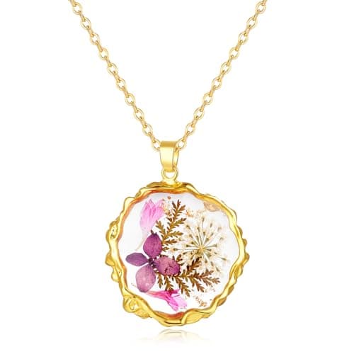 Hefestus Pressed Flower Pendant