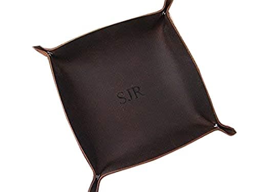 Personalized Leather Catchall Tray