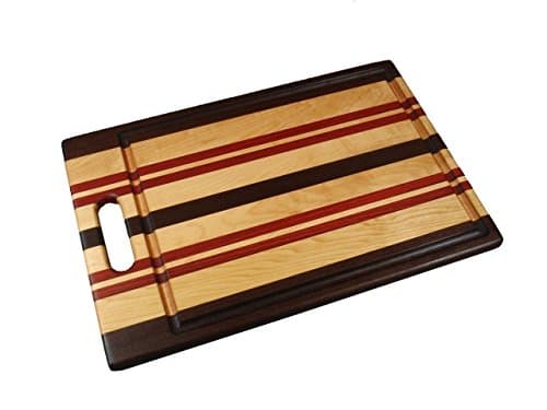 Highlight Series Large Board with Handle, Walnut, Maple and Padauk