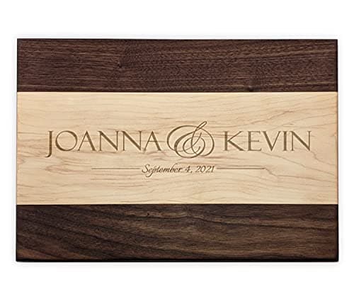 Two-Tone Maple and Walnut Engraved Board