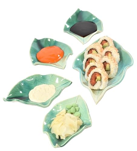 Earthen Vessels Hydrangea Leaf Dish Set, 5 Pieces