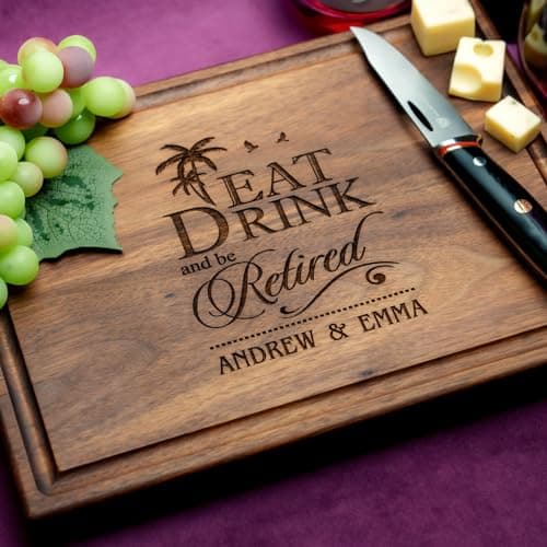 Straga Eat, Drink and Be Retired Engraved Board