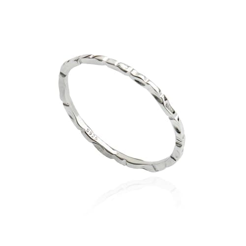 Hammered Sterling Silver Stacking Ring Set