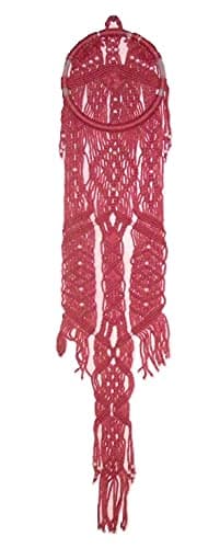 Pink Passion Beaded Macrame Wall Hanging