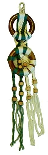 Beaded Macrame Fringed Wall Hanging
