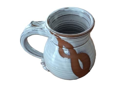 Hand-Thrown Mug in Shale with Rust Chain
