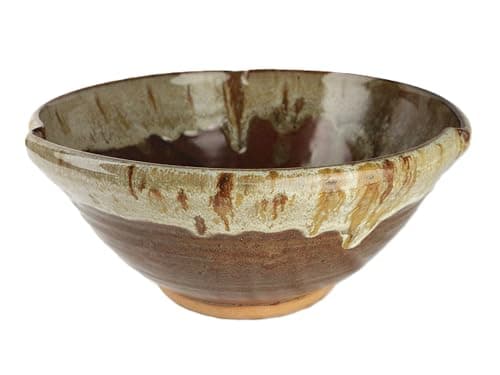 Hand-Thrown Salad and Serving Bowl in Brownstone