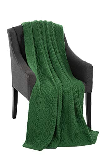 SAOL Dara Merino Aran Cable Knit Throw