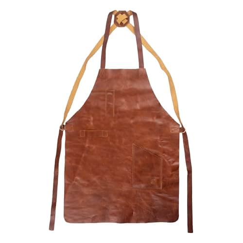 Victoria Cross-Back Leather Apron