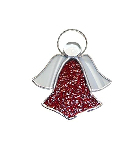 Melanie's Glass Art Stained Glass Angel Ornament