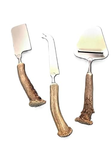 Antler-Handled Hard Cheese Serving Set, 3 Piece