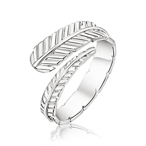 Adita Gold Adjustable Feather Spiral Ring