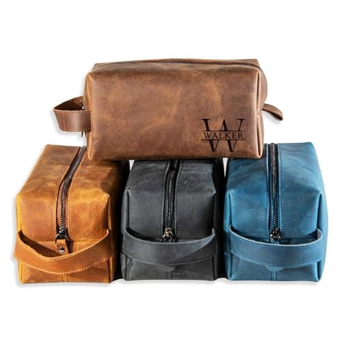 Personalized Leather Dopp Kit