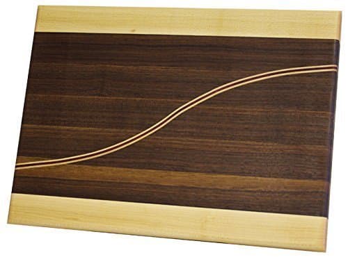 Walnut and Maple Board with Stripe, 10 x 14 in