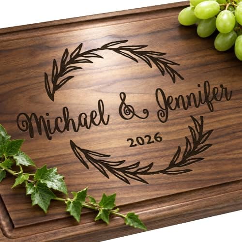 Straga Olive Leaf Wreath Engraved Board