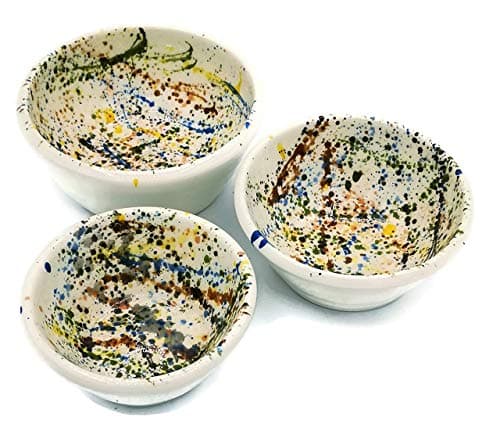 Handmade Colorful Pottery Bowls, Set of 3