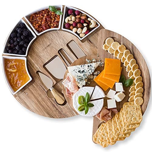 ChefSofi 13-Inch Charcuterie Board and Knife Set